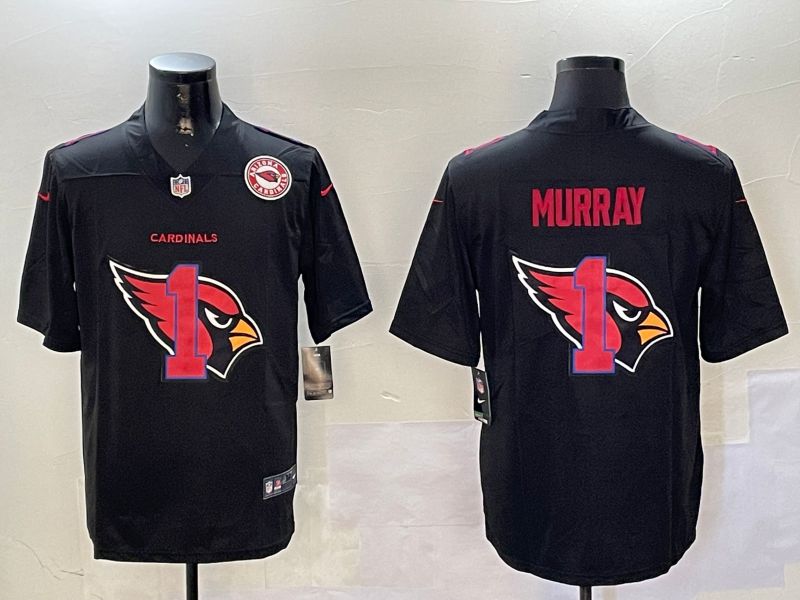 Men Arizona Cardinals #1 Murray Black Fashion 2024 Nike Limited NFL Jersey style 2